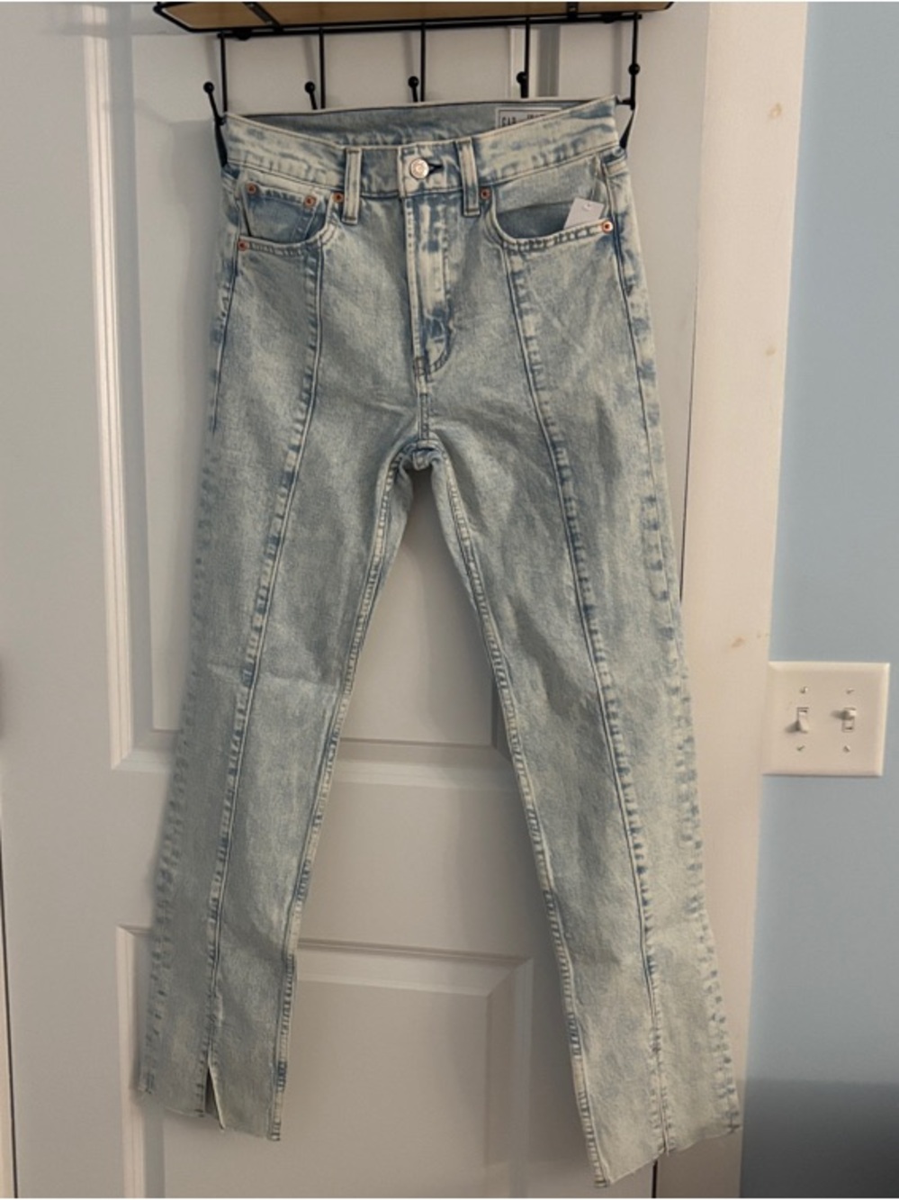 GAP Factory Acid Wash 90s Straight Jeans With Split Hem